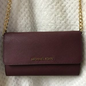 Michael Kors- Jet Set Travel Leather Crossbody